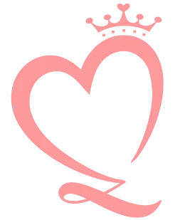 Before: a simple pink heart-and-crown logo file, flat with no card design or finish.